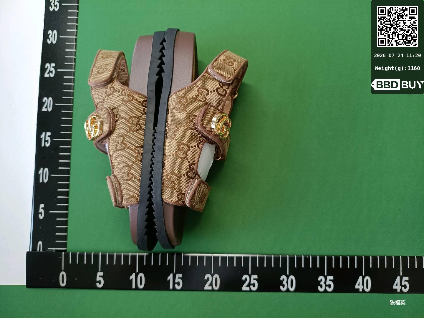 G Brand 2026 Women's Sandals with Thick Soles, Velcro Flat Slippers, Roman Style, Breathable and Comfortable, with Rhinestones QC-foto från 1688 på Qualit.ly QC